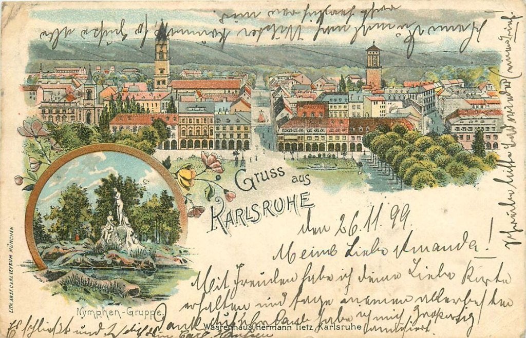 379-149-023 Karlsruhe Litho, Verzenden, Voor 1920, Duitsland