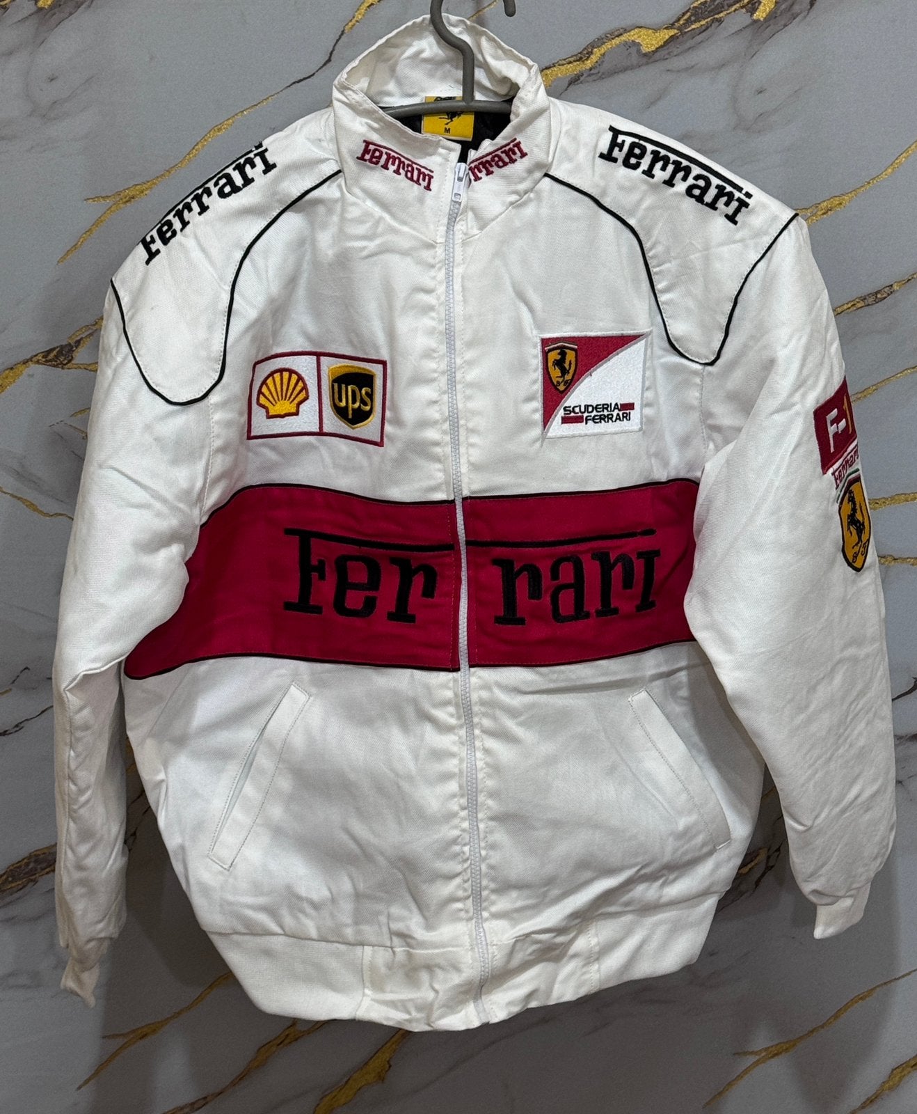 Ferrari Witte Racing Jas |  Motorsport Jacket, Ophalen, Nieuw, Maat 52/54 (L), Wit
