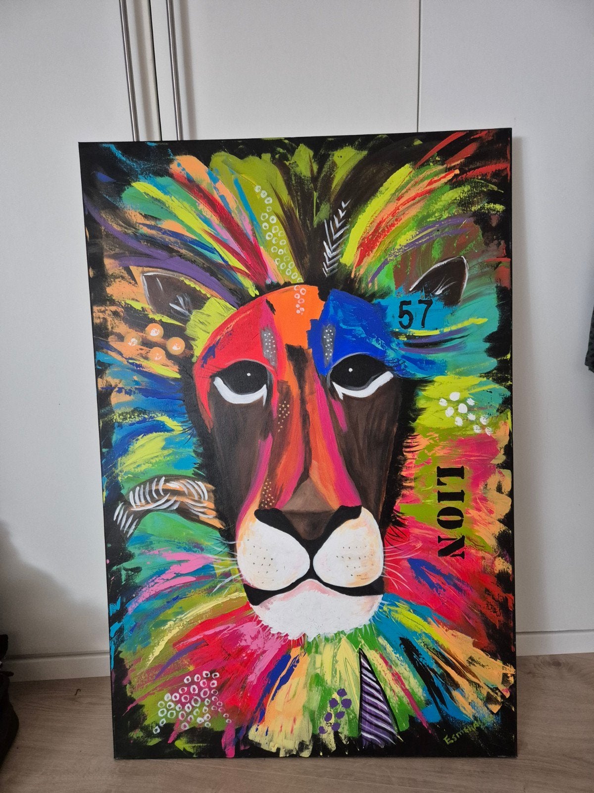 schilderij  op doek, Huis en Inrichting, Ophalen of Verzenden, 100 tot 125 cm, Schilderij