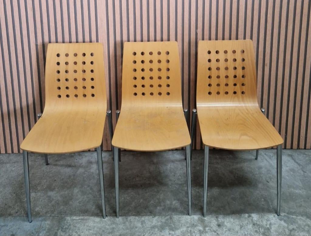 29 x kantine stoelen hout vergaderstoelen kantoor horeca, Zwart, Ophalen of Verzenden, Zo goed als nieuw, Vijf, Zes of meer stoelen