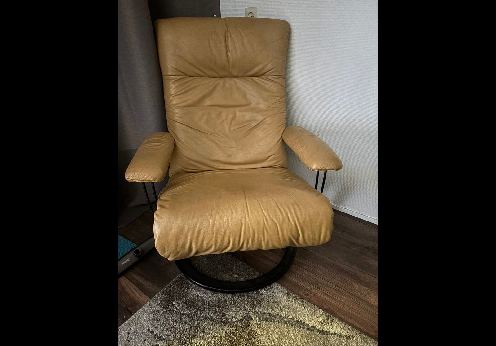 Relaxstoel fauteuil okergeel /  € 15,00, Huis en Inrichting, Fauteuils, Ophalen, Gebruikt, Minder dan 75 cm, 50 tot 75 cm
