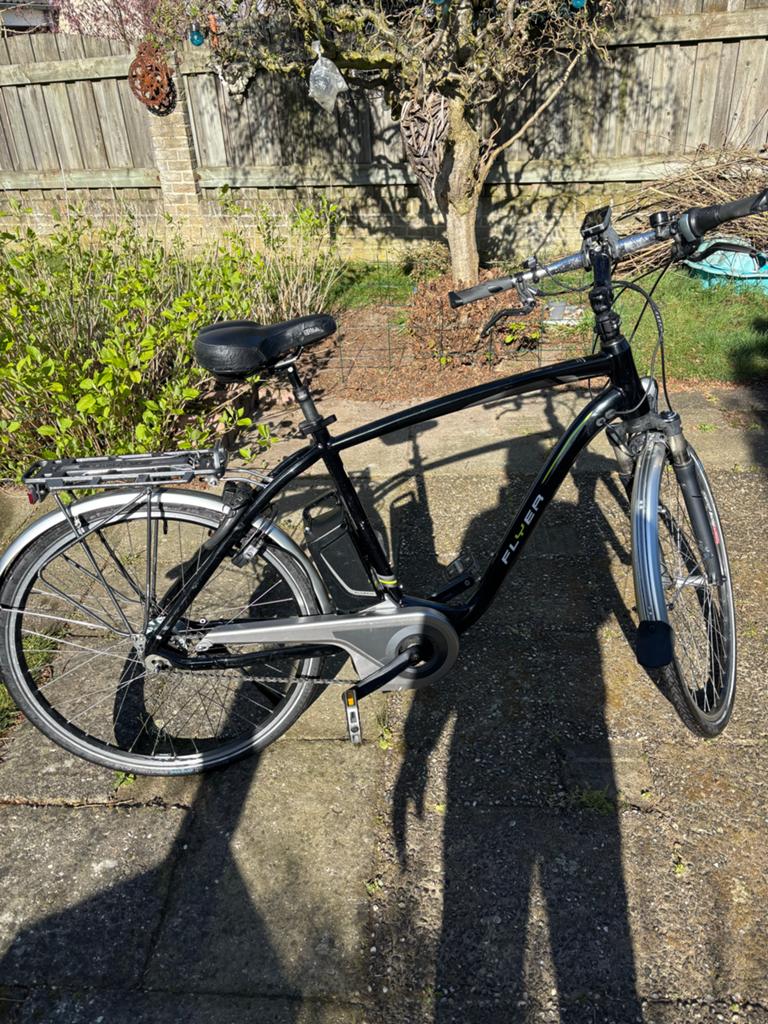Flyer elektrische fiets - Gebruikt, Fietsen en Brommers, Fietsen | Heren | Herenfietsen, Overige merken, Gebruikt, Velgrem, Versnellingen