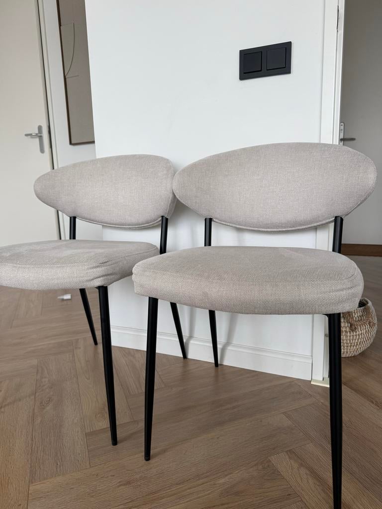 Westwing Eetkamerstoelen - Set van 2, Ophalen, Twee, Zo goed als nieuw, Stof