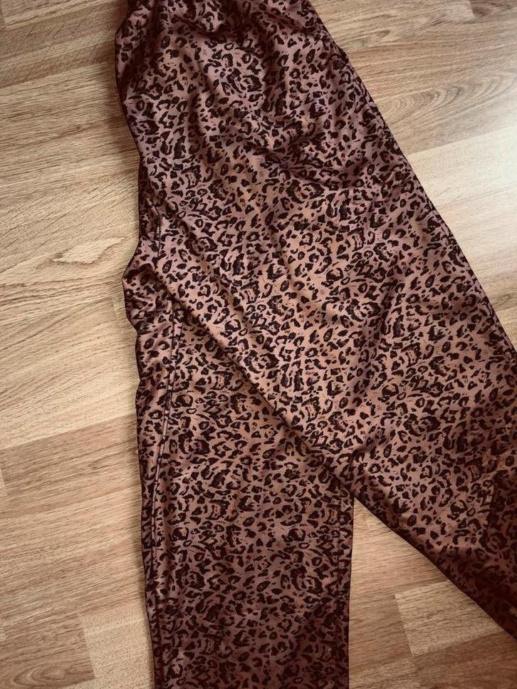 Broek met panterprint, Maat 38/40 (M), Bruin, Nieuw, Ophalen of Verzenden