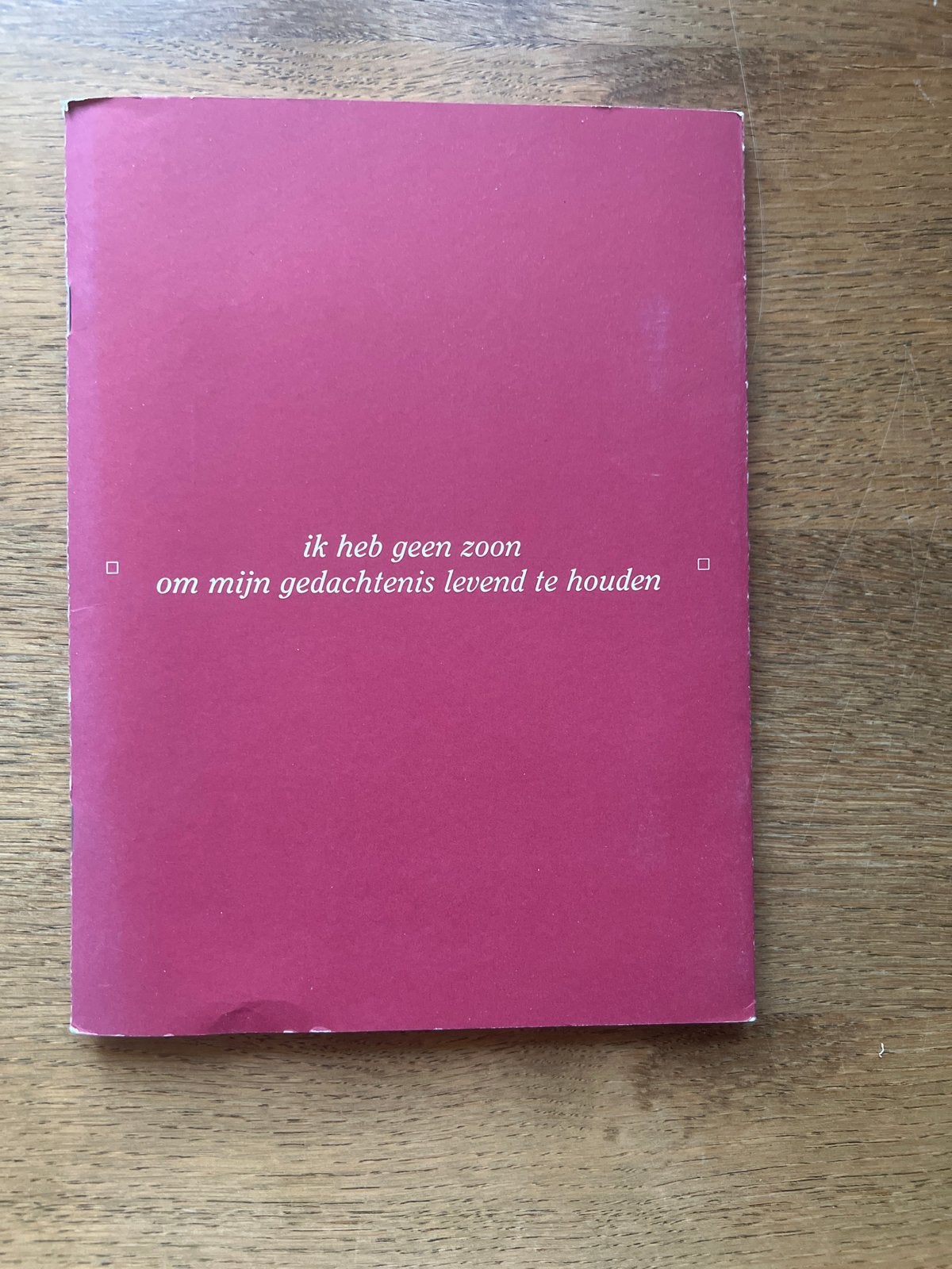 Ik heb geen zoon - Boek met handtekening, Ophalen of Verzenden, Zo goed als nieuw, Nederland
