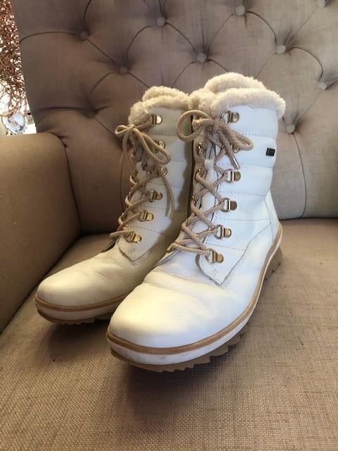 V) s113 remonte tex leren wit (off-white) schoenen maat 40, Verzenden, Wit, Lage of Enkellaarzen, Remonte