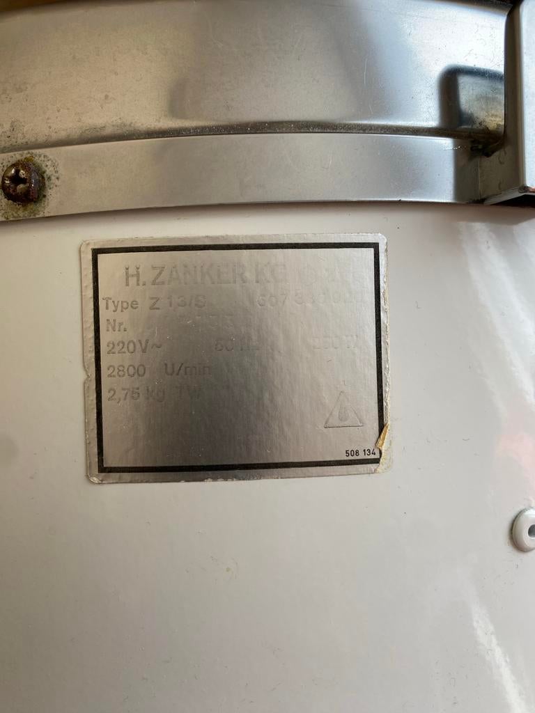 Zanker Centrifuge Type Z 13/S - 2800 U/min, Gebruikt, Minder dan 4 kg, Bovenlader, Ophalen of Verzenden