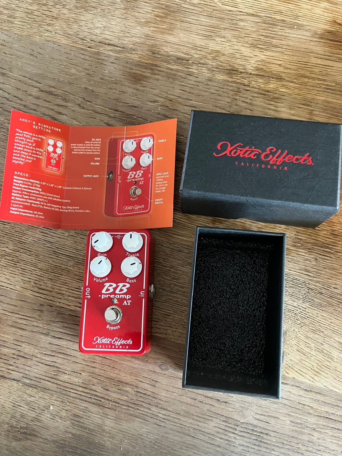 Xotic BB Preamp AT signature+Plectrum, Muziek en Instrumenten, Effecten, Ophalen of Verzenden, Zo goed als nieuw