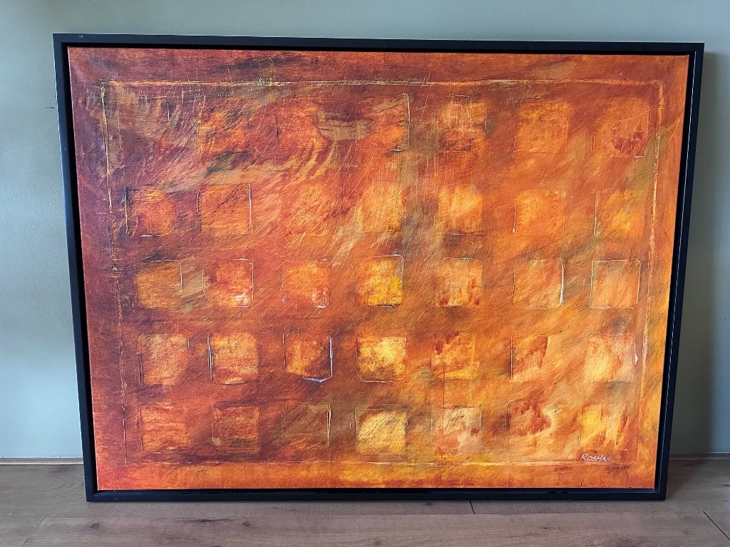 Gregory Roshan Vider schilderij abstract, Ophalen