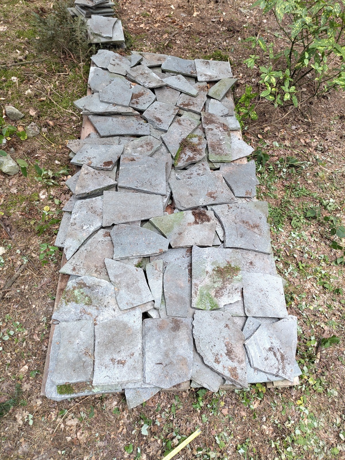 Natuursteen flagstones, plavuizen, leisteen, stapstenen, tui, Ophalen, Gebruikt, Kei, Grijs