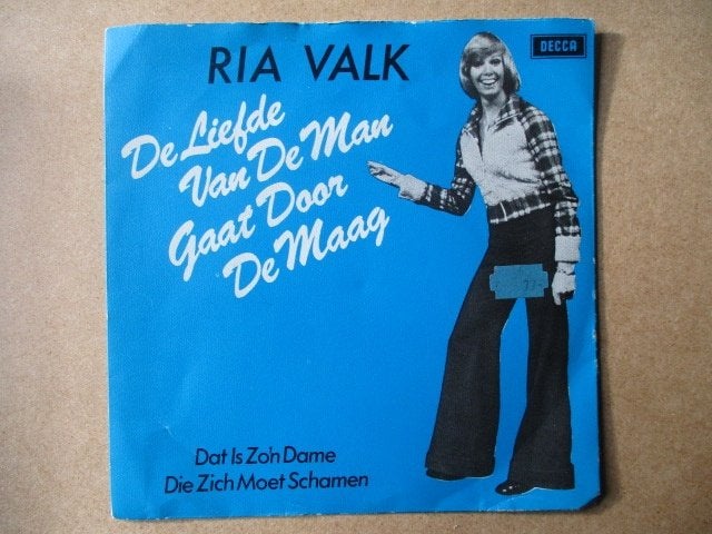 s0610 ria valk - de liefde van de man gaat door de maag 2, Cd's en Dvd's, Ophalen, Gebruikt, 7 inch, Overige genres