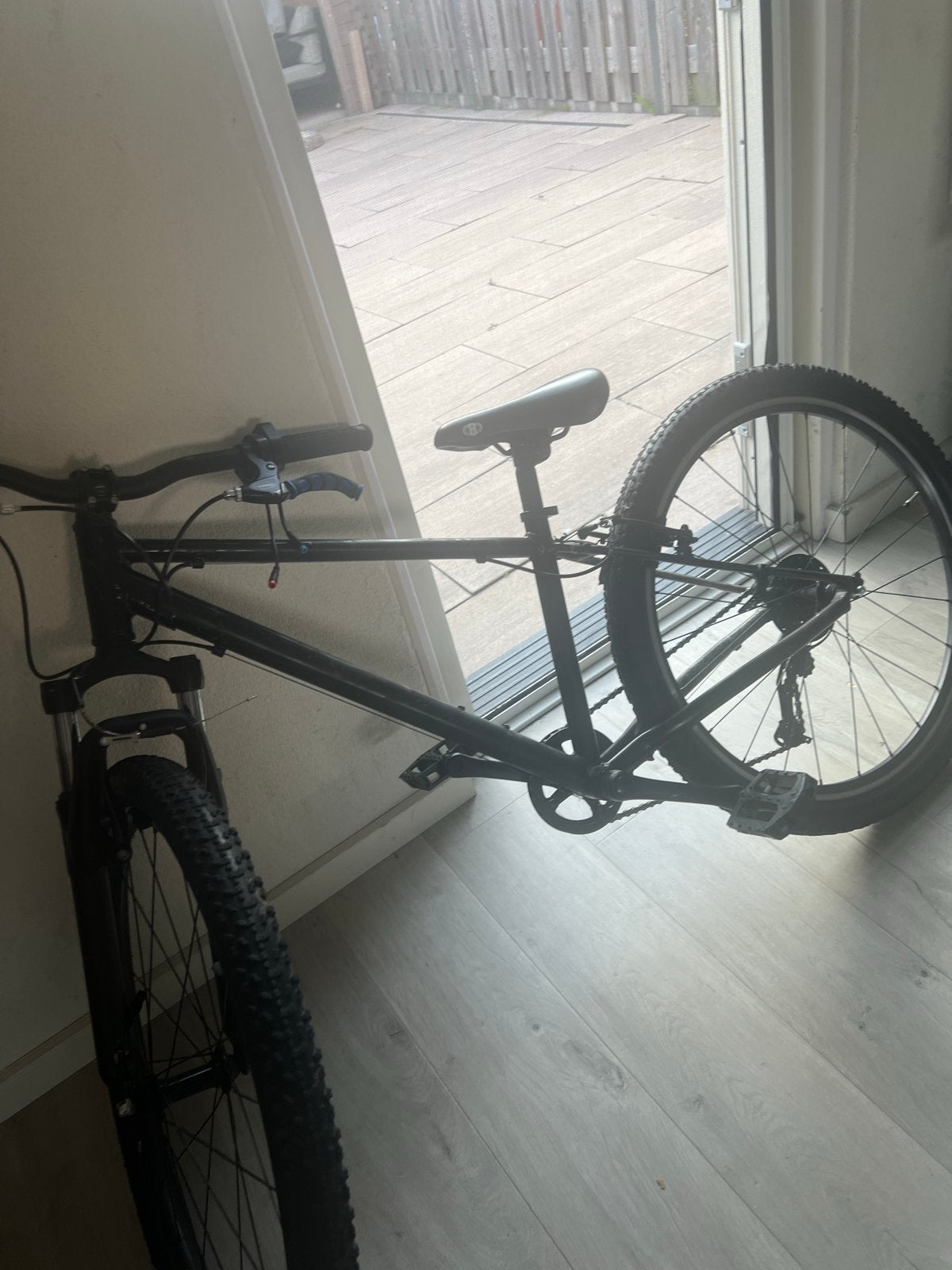 Zwarte fiets met groene spetters, Overige merken, Minder dan 10 versnellingen, Gebruikt, Velgrem