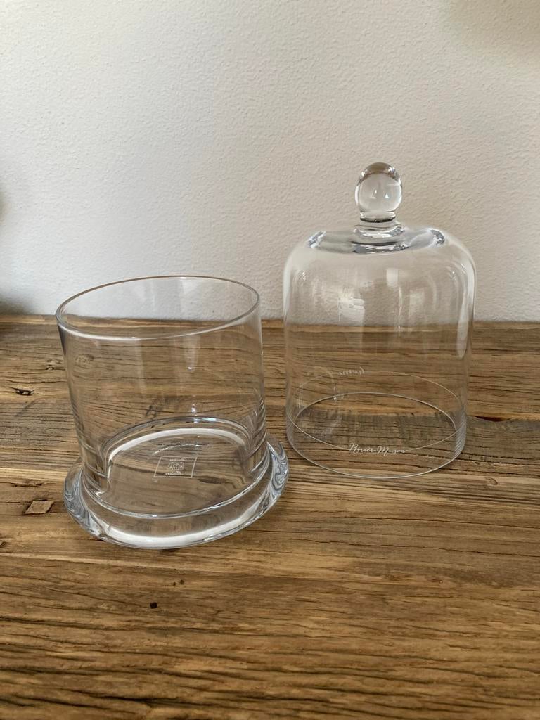 Riviera Maison Glazen Stolp met Plateau, Ophalen, Nieuw