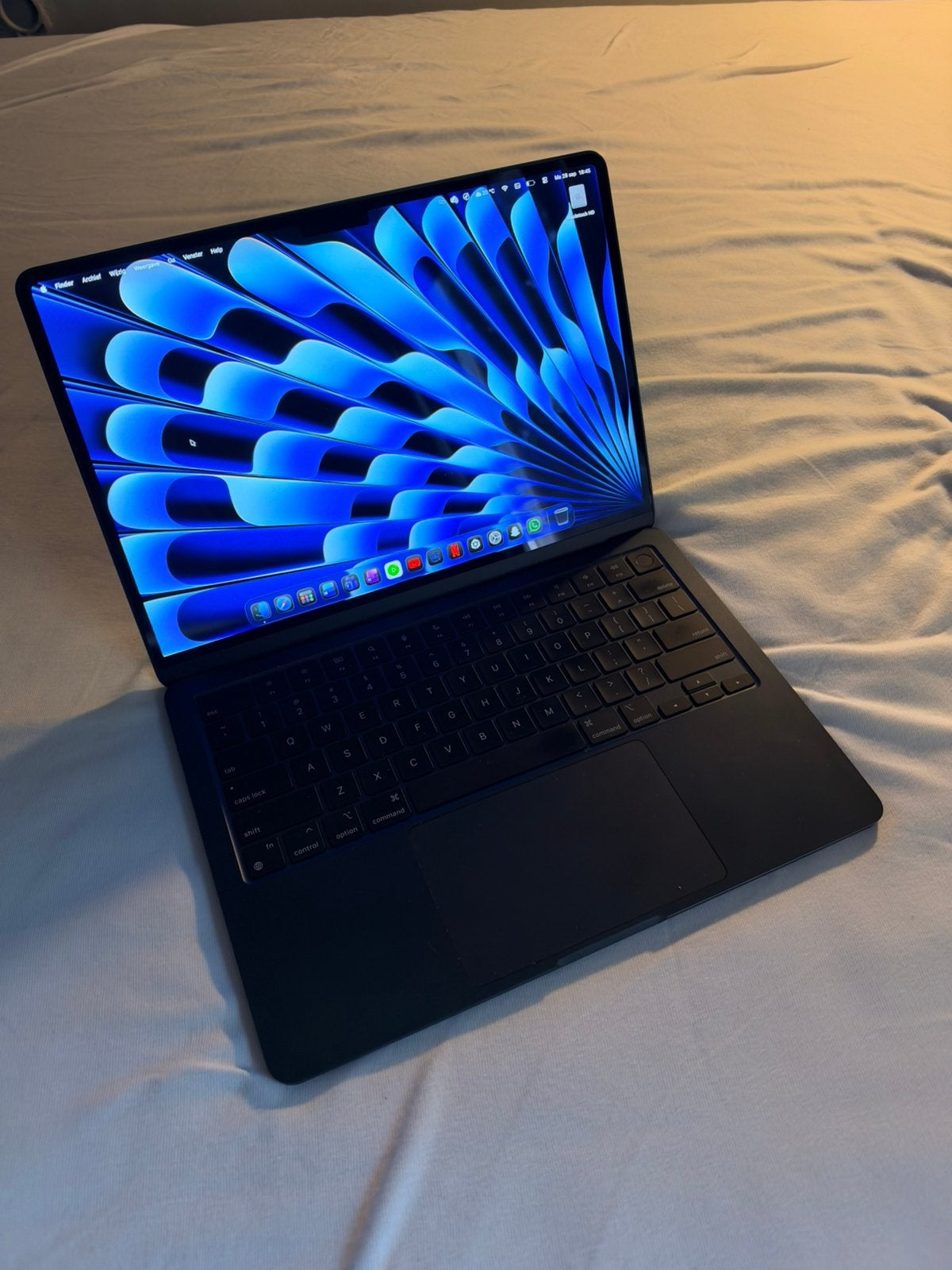 Macbook air m2 8GB/256GB uitstekende conditie, 256 GB, Qwerty, 8 GB, 13 inch
