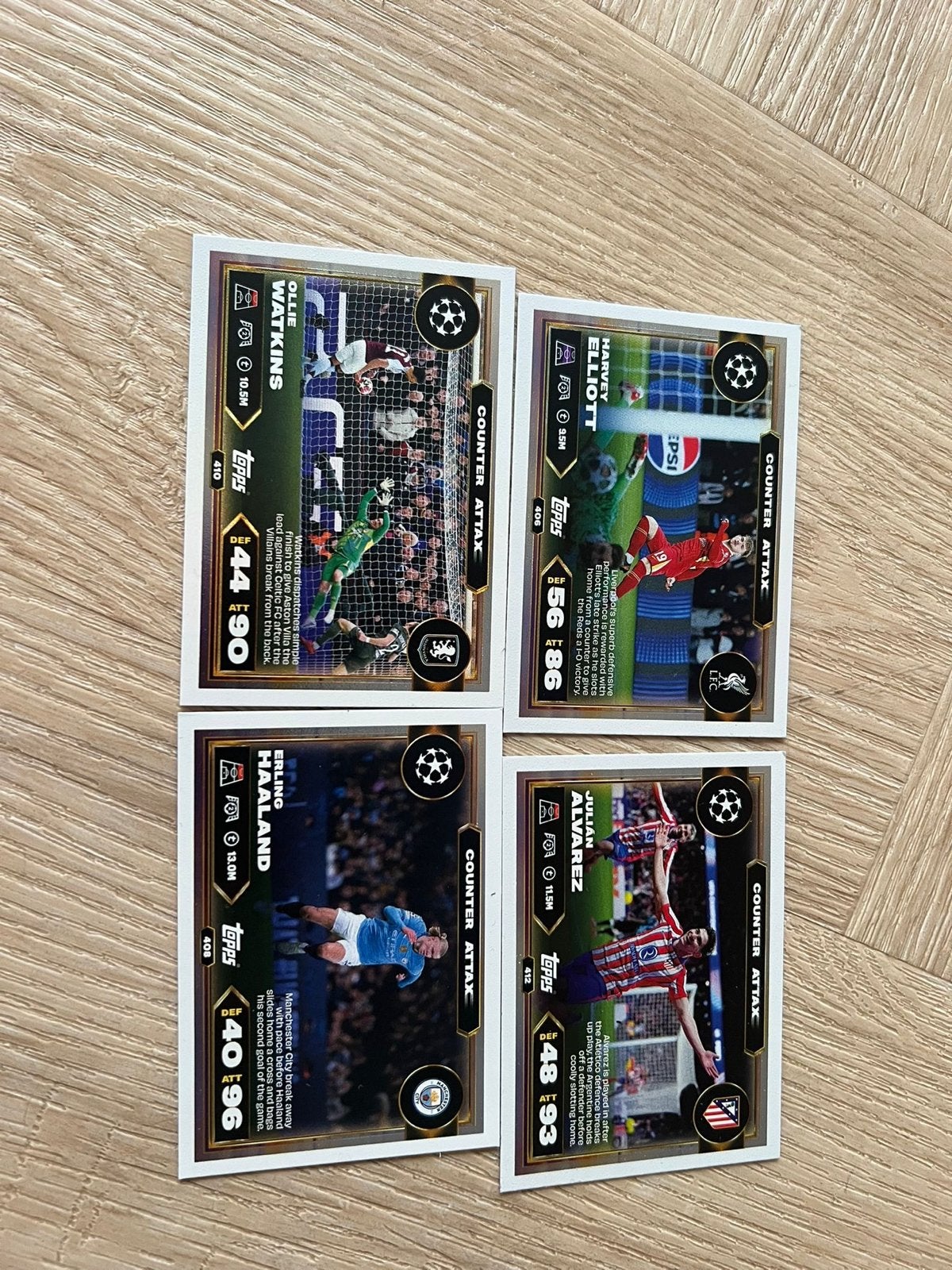 Topps Counter Attax Voetbalkaarten - Haaland, Watkins, Ellio, Ophalen of Verzenden, Zo goed als nieuw, Buitenlandse clubs, Spelerskaart