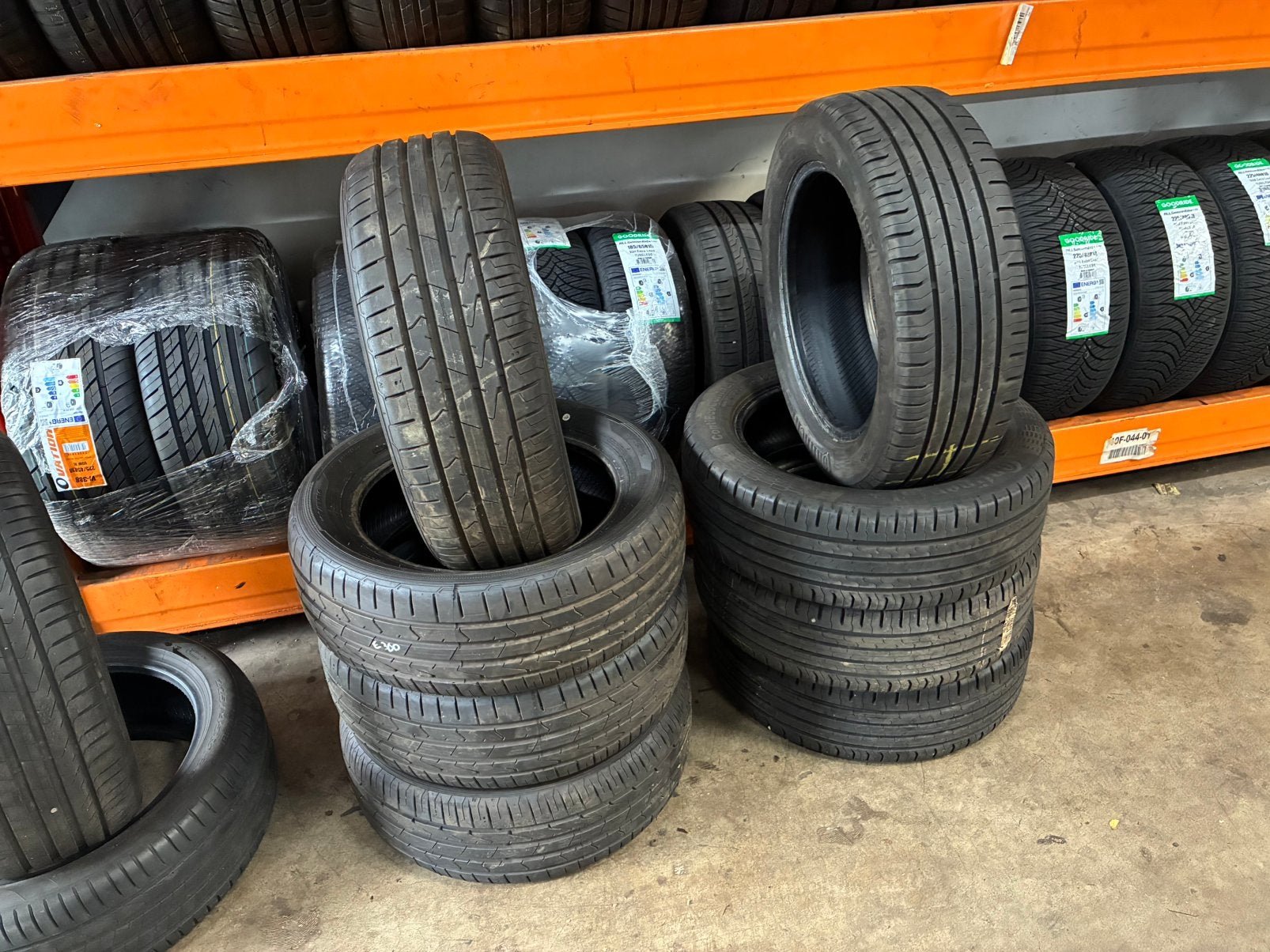 195/55R16 Bridgestone + Continental  Demo inc montage, Auto-onderdelen, Ophalen, Gebruikt, 16 inch, Band(en)