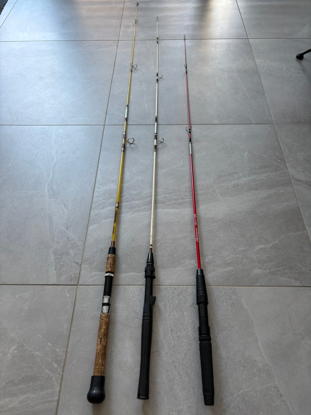 3 vintage Shakespeare glasvezel hengels, Watersport en Boten, Hengelsport | Witvissen, Ophalen of Verzenden, Gebruikt, Werphengel
