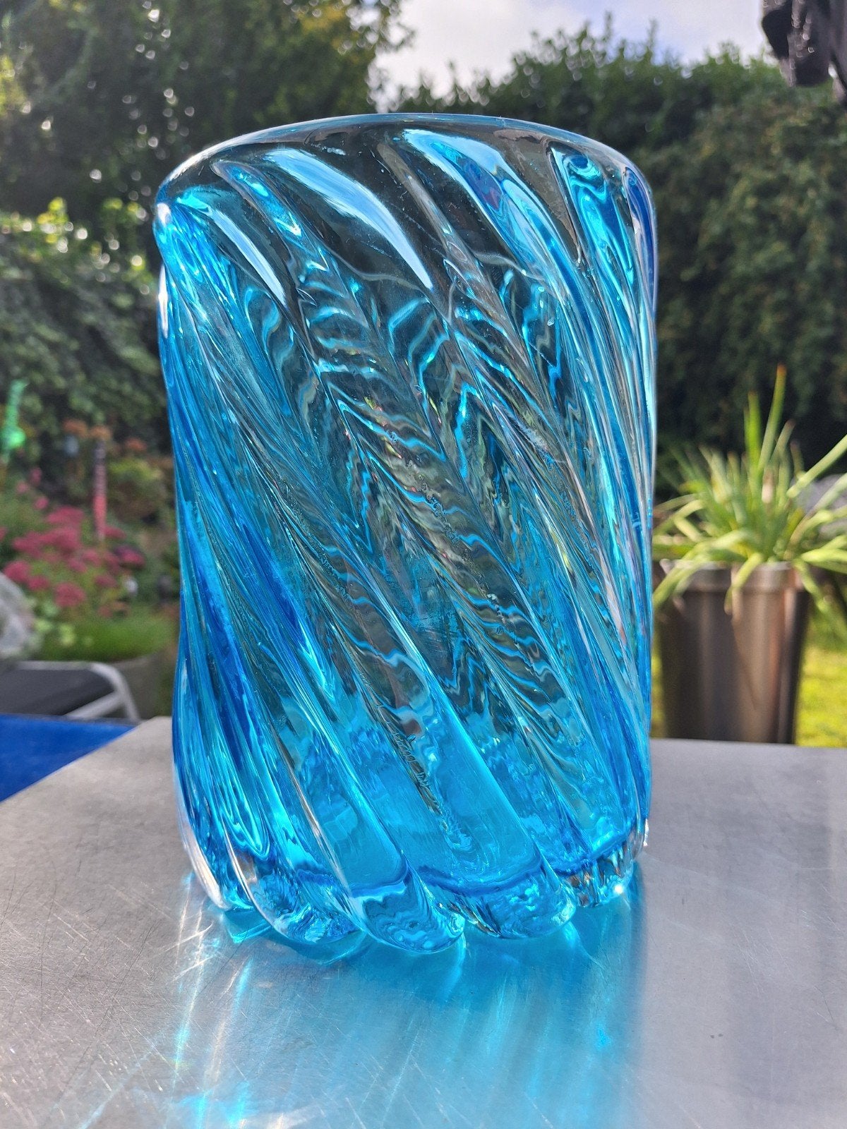 Pols Potten vaas.Bieden.DALEN,DRENTHE, 23 cm, Blauw, Ophalen of Verzenden, Glas