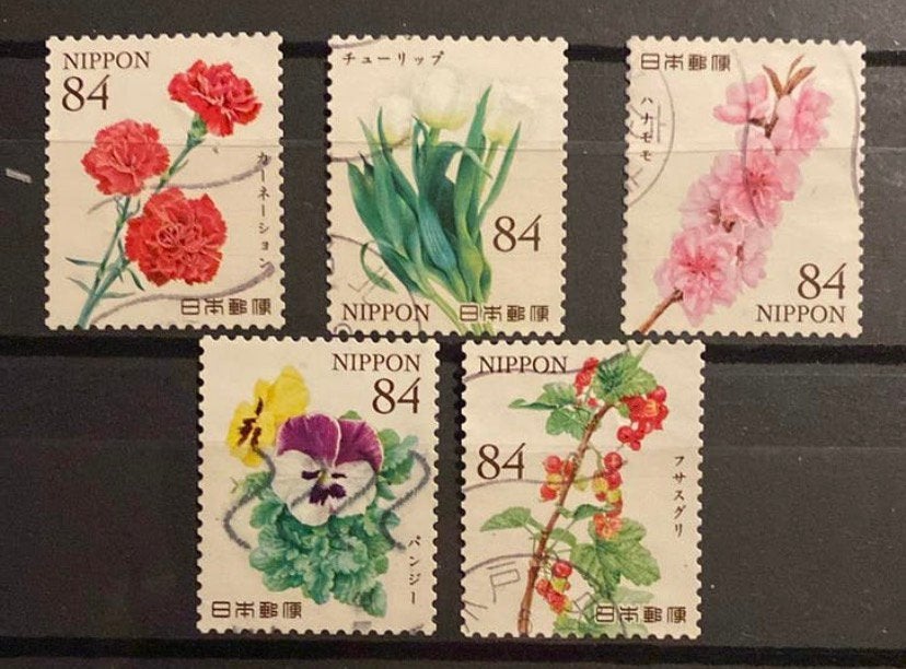 Japan nieuwe bloemenserie 5 stuks compleet, Ophalen of Verzenden, Buitenland