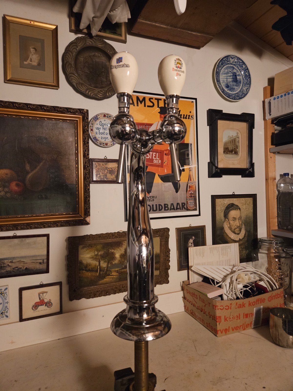 Ossenhoorn dubbele biertap, Witgoed en Apparatuur, Ophalen of Verzenden, Gebruikt, Overige merken