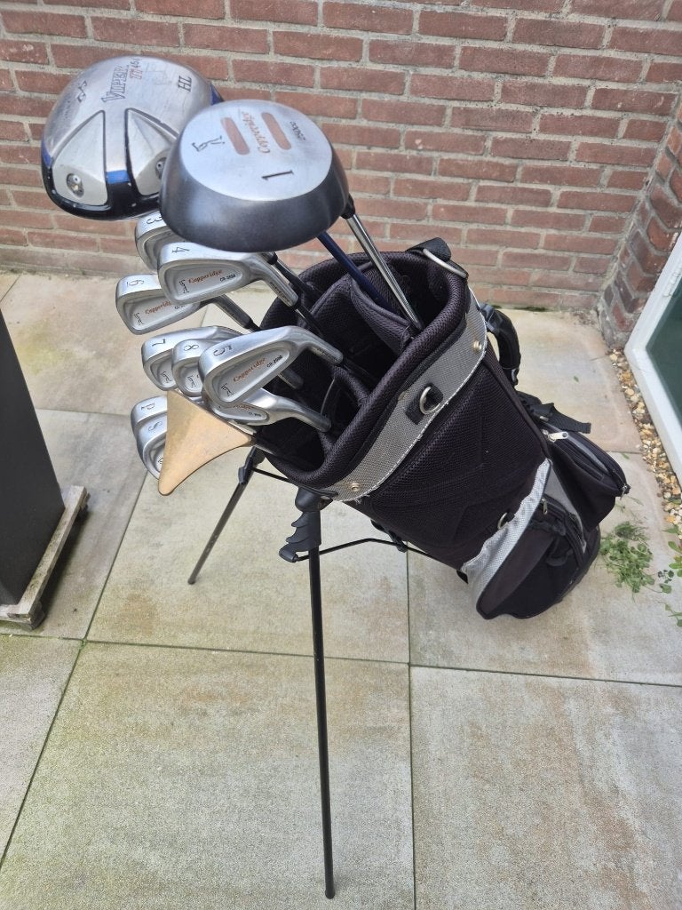Heren golfset staal zeer compleet met draagtas €99,-