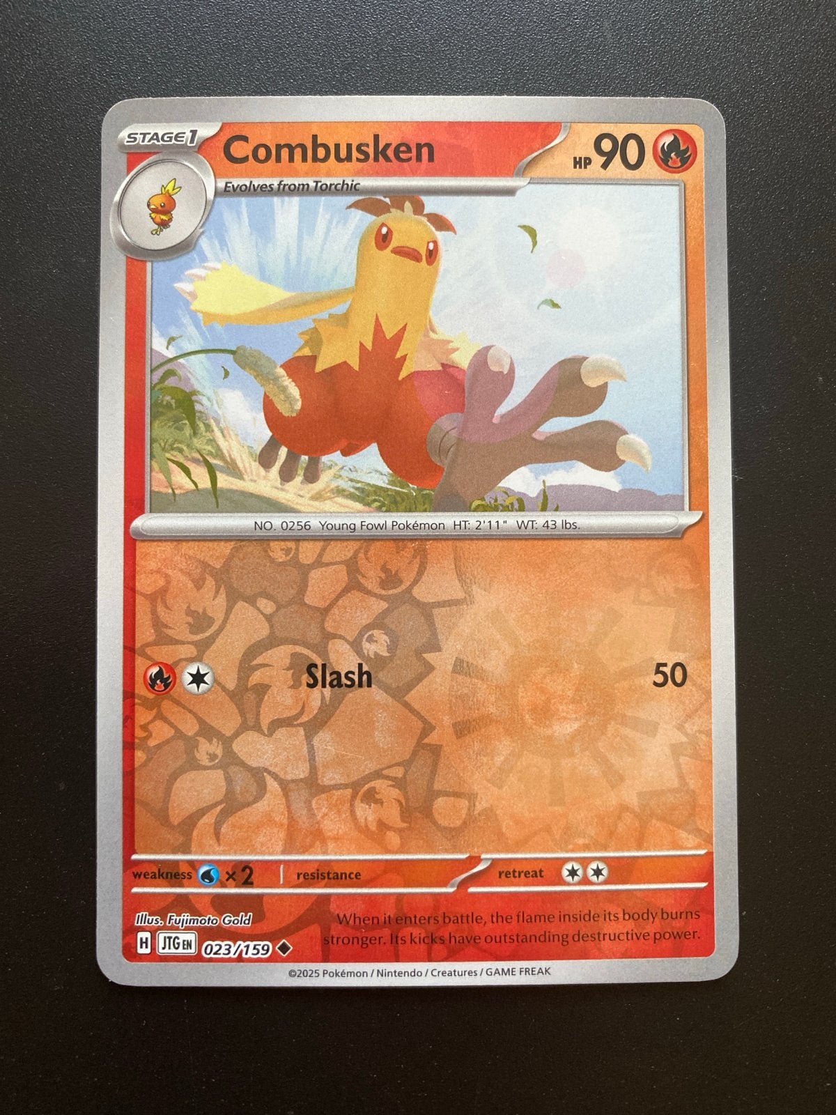 Combusken 023/159 Reverse Holo Journey Together, Ophalen of Verzenden, Zo goed als nieuw, Losse kaart, Foil