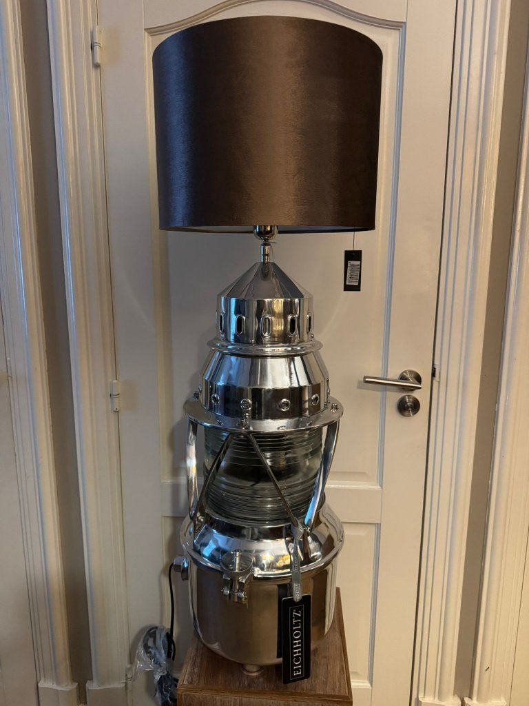 NIEUWE XXL Tafellamp Eichholtz Beacon nikkel 95 hoog, Huis en Inrichting, Ophalen, Overige merken, Eichholtz, Nieuw