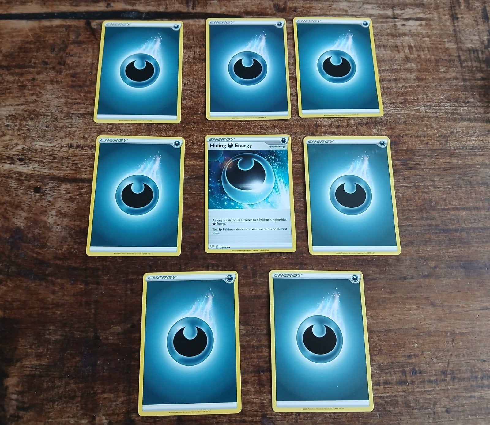 Pokemon kaarten (8 darkness cards), Ophalen of Verzenden, Zo goed als nieuw, Meerdere kaarten