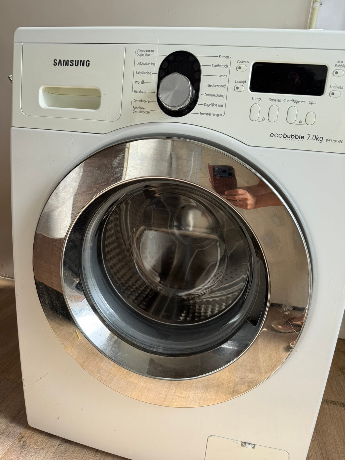 Gratis Samsung wasmachine – werkt goed, Witgoed en Apparatuur, Ophalen, Zo goed als nieuw, 1200 tot 1600 toeren, 85 tot 90 cm