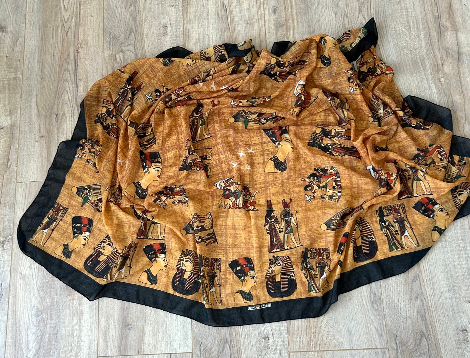 Prachtige pareo omslagdoek egyptische motieven, Ophalen of Verzenden, Zo goed als nieuw, Overige typen