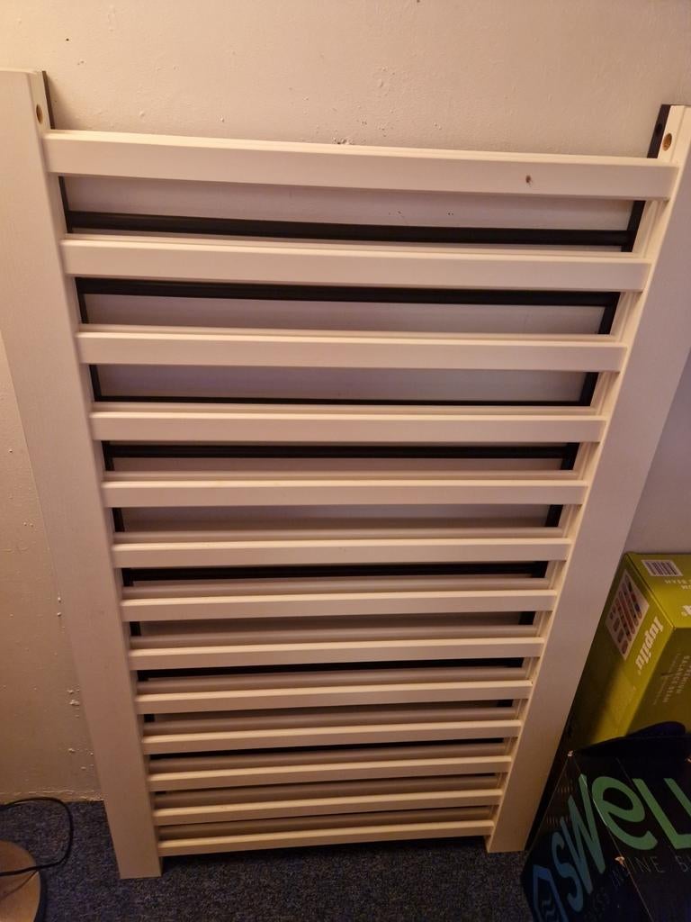 Wit ledikantje 120 x 60 met lattenbodem, Ophalen, Gebruikt, 70 cm of minder, Wit