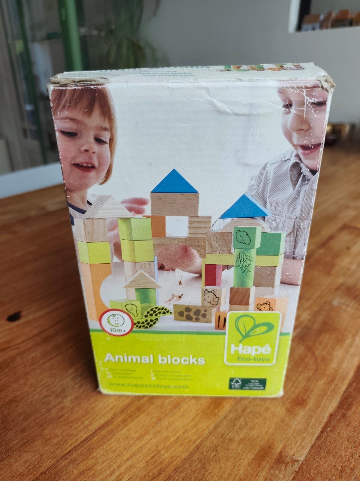 Hape Animal Blocks - Houten bouwblokken voor jonge kinderen, Ophalen of Verzenden, Zo goed als nieuw, Overige typen