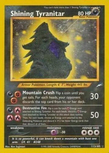 Shining Tyranitar BGS 9, Hobby en Vrije tijd, Verzamelkaartspellen | Pokémon, Ophalen, Zo goed als nieuw, Losse kaart