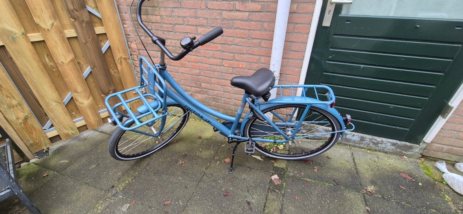 Cortina U4 Transportfiets Dames - Blauw, Gebruikt, 47 tot 50 cm, Versnellingen, Trommelrem