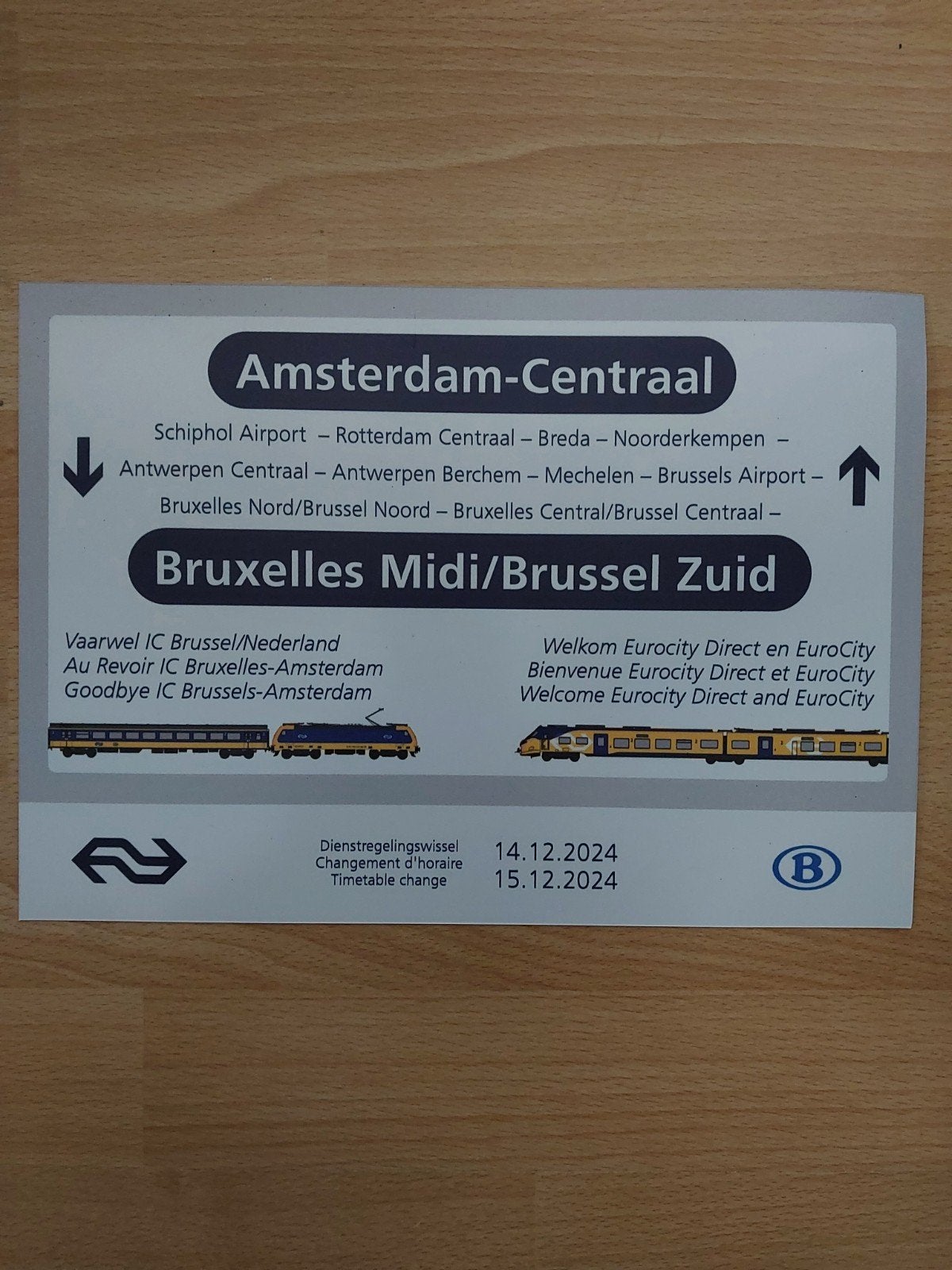 Koersbord NS NMBS afscheid IC Brussel, Eén persoon, Overige soorten