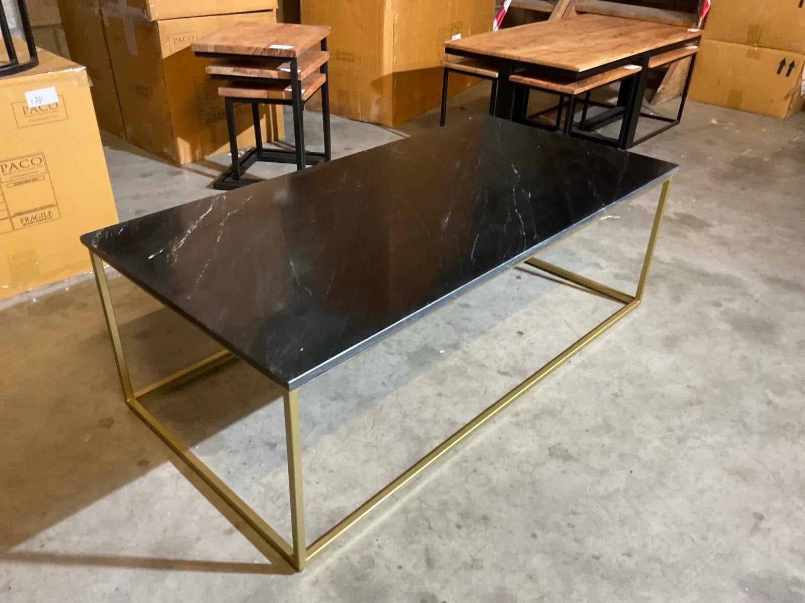 Echt marmer salontafel, Ophalen, 100 tot 150 cm, Nieuw, 50 tot 100 cm