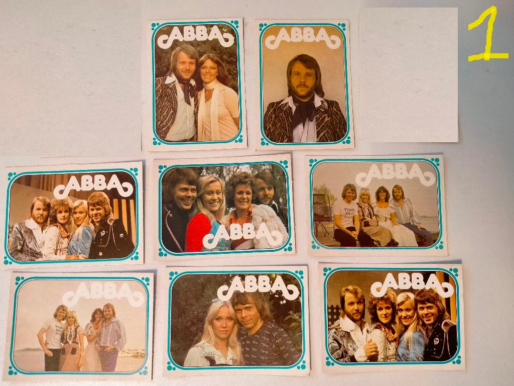ABBA trading cards vintage MINI kaartjes kaarten set, Verzamelen, Ophalen of Verzenden, Gebruikt, Foto of Kaart