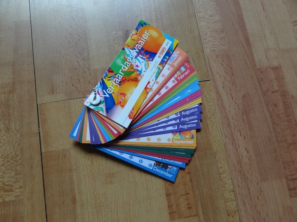 verjaardagswaaier nieuw kalender, Ophalen of Verzenden, Maandkalender, Nieuw