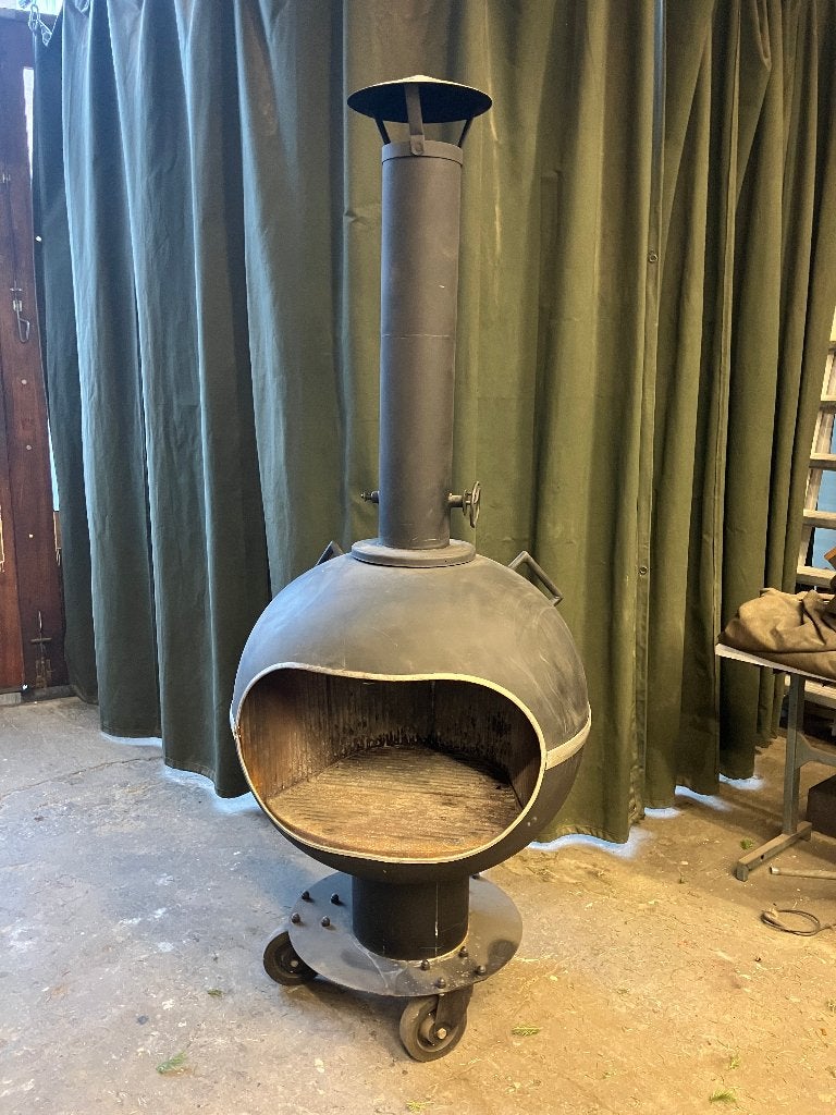 Design tuinhaard - buiten houtkachel, Ophalen, Gebruikt