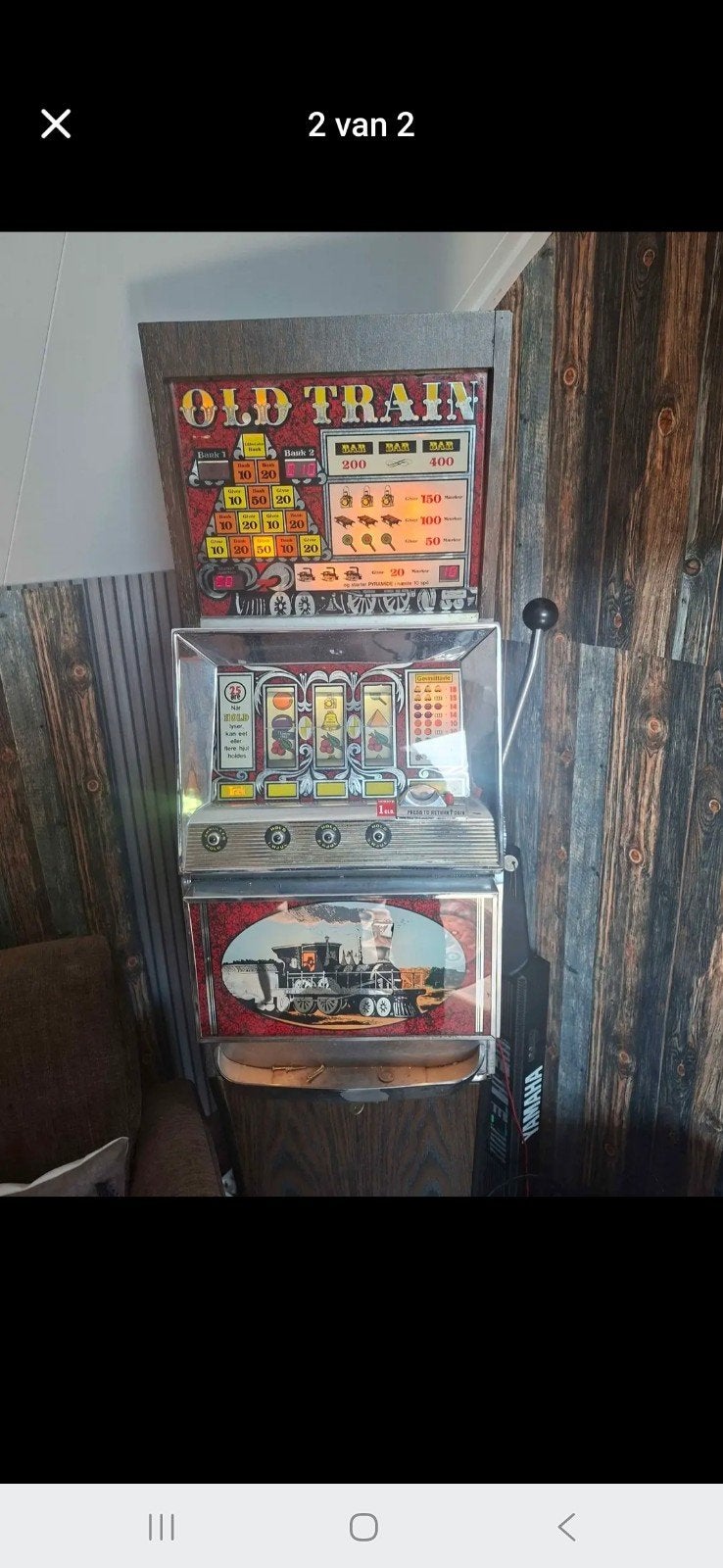 Eenarmige bandiet 'Old Train' Bully Gokkast - Werkend, Verzamelen, Automaten | Gokkasten en Fruitautomaten, Gebruikt, Overige munten