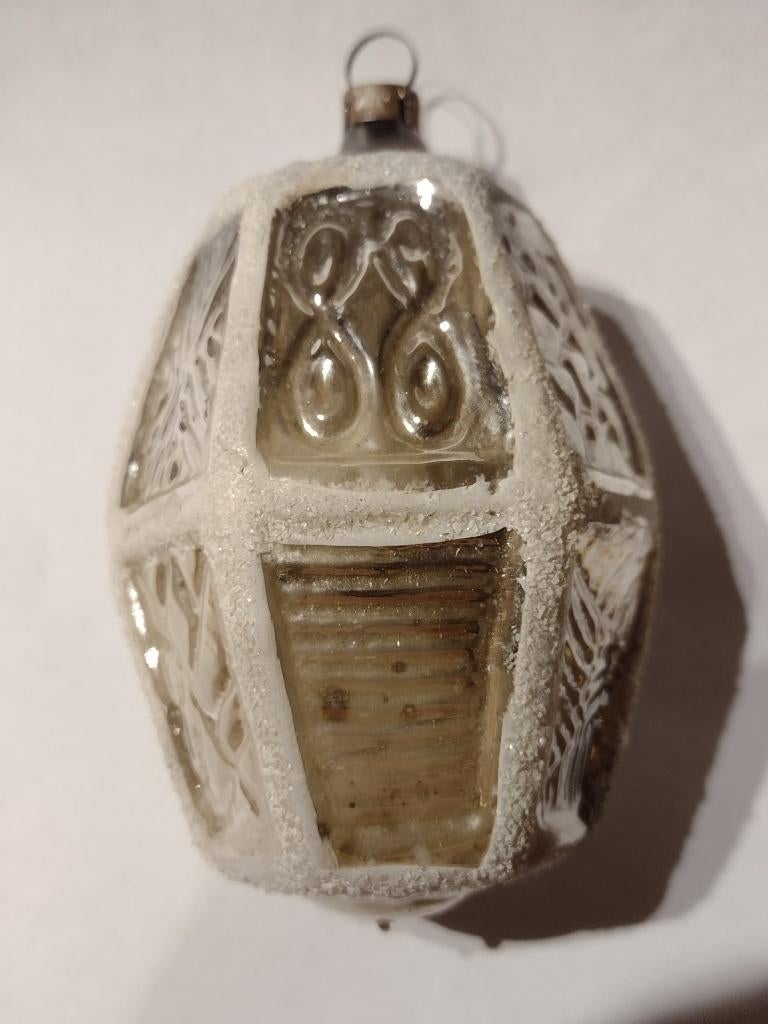 oude zilveren kerstbal lantaarn H 7,5 cm, Ophalen, Gebruikt