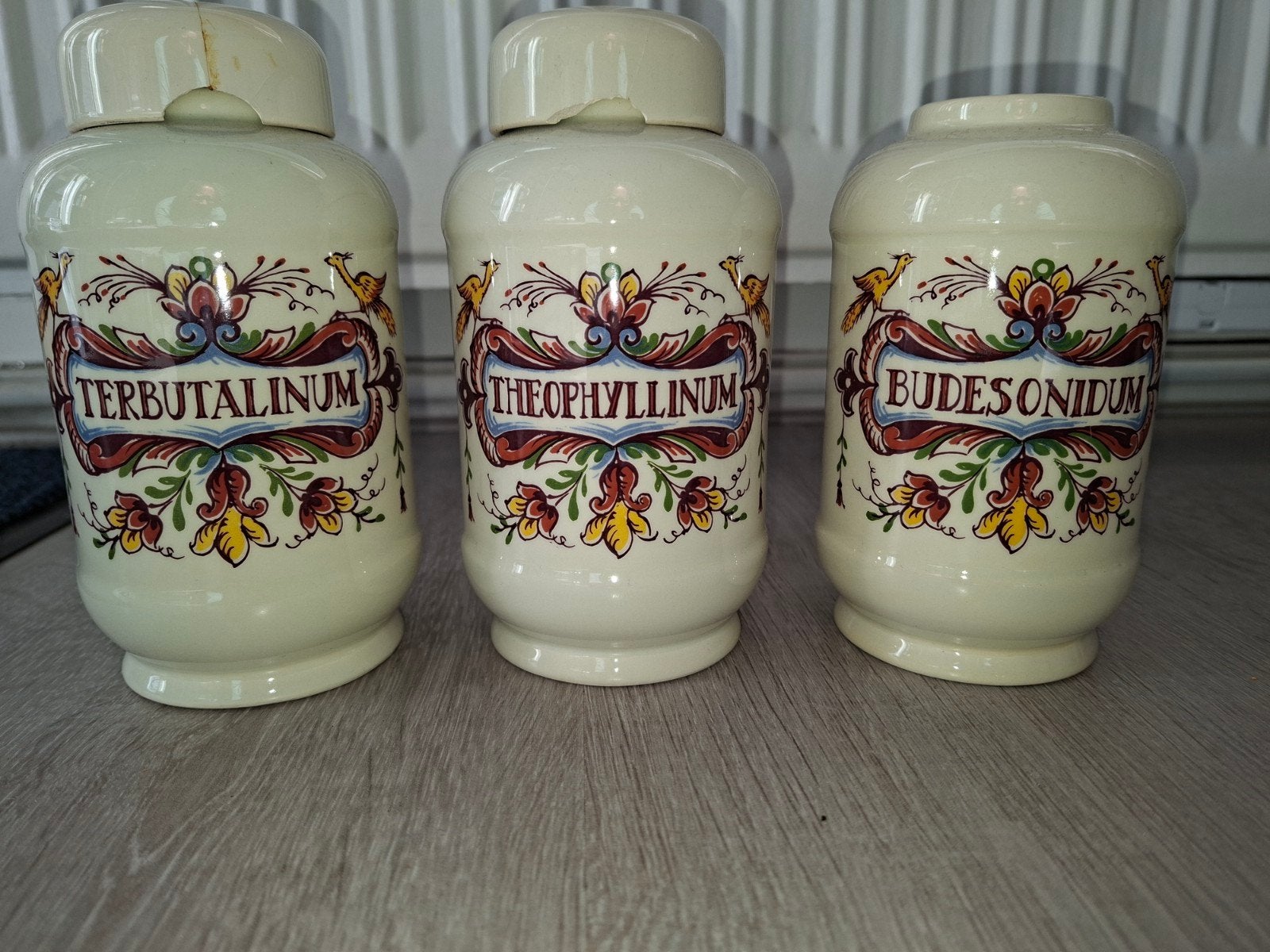 Set van 3 vintage Zenith Gouda apothekerspotten - Astra Astm, Antiek en Kunst, Ophalen