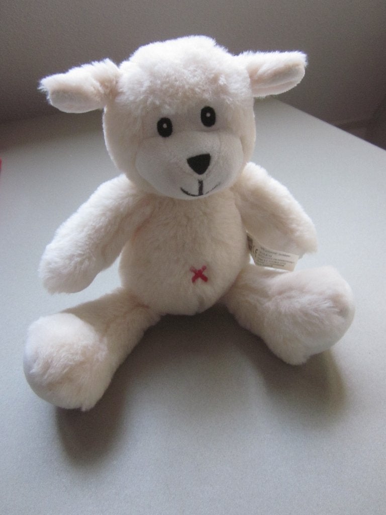 Hema 100% polyester wit schaap knuffel art,nr.15.15.0116, Hema, Overige karakters, Overige typen, Ophalen of Verzenden