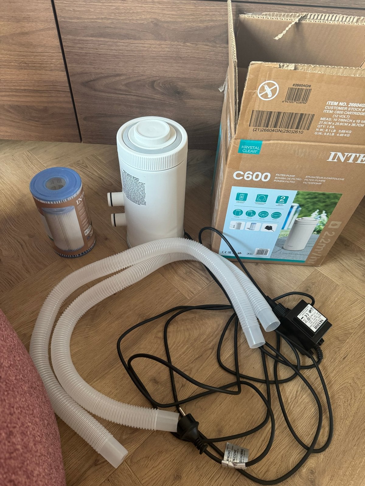Intex Krystal Clear C600 filterpomp zwembadpomp, Ophalen of Verzenden, Zo goed als nieuw, Zwembadpomp