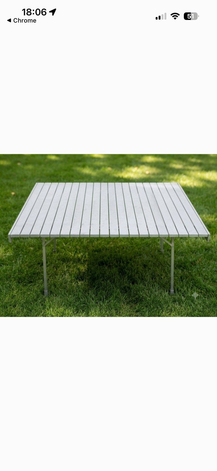 Aluminium vouwtafel met oprolbaar tafelblad, Ophalen, Zo goed als nieuw, Campingtafel