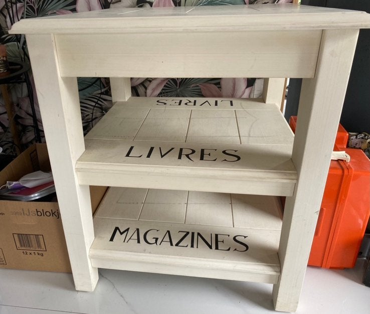 Uniek riviera maison salon tafel bijzettafel sidetable creme, Huis en Inrichting, Ophalen, 50 – 75, Gebruikt, 50 tot 100 cm