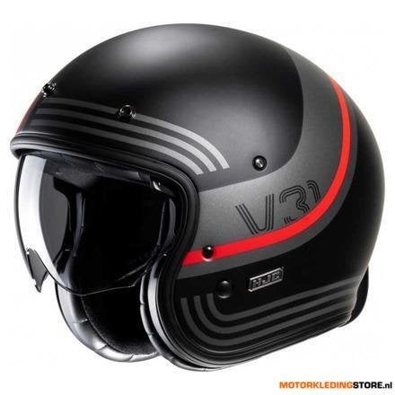 HJC V31 Byron, Zwart-Rood-Grijs, Ophalen of Verzenden, Nieuw met kaartje