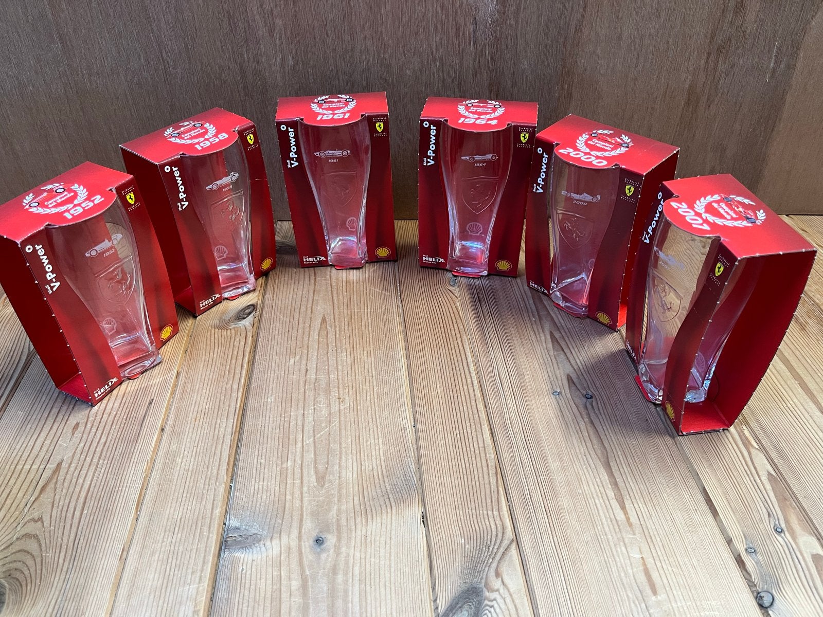 Ferrari Shell V-Power Glazen Collectie (6 stuks), Ophalen, Nieuw, Auto's