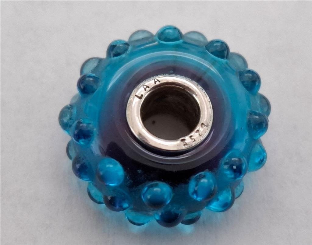 Trollbeads Bruisend blauw, Gebruikt, Glas of Kristal, Ophalen of Verzenden, Trollbeads