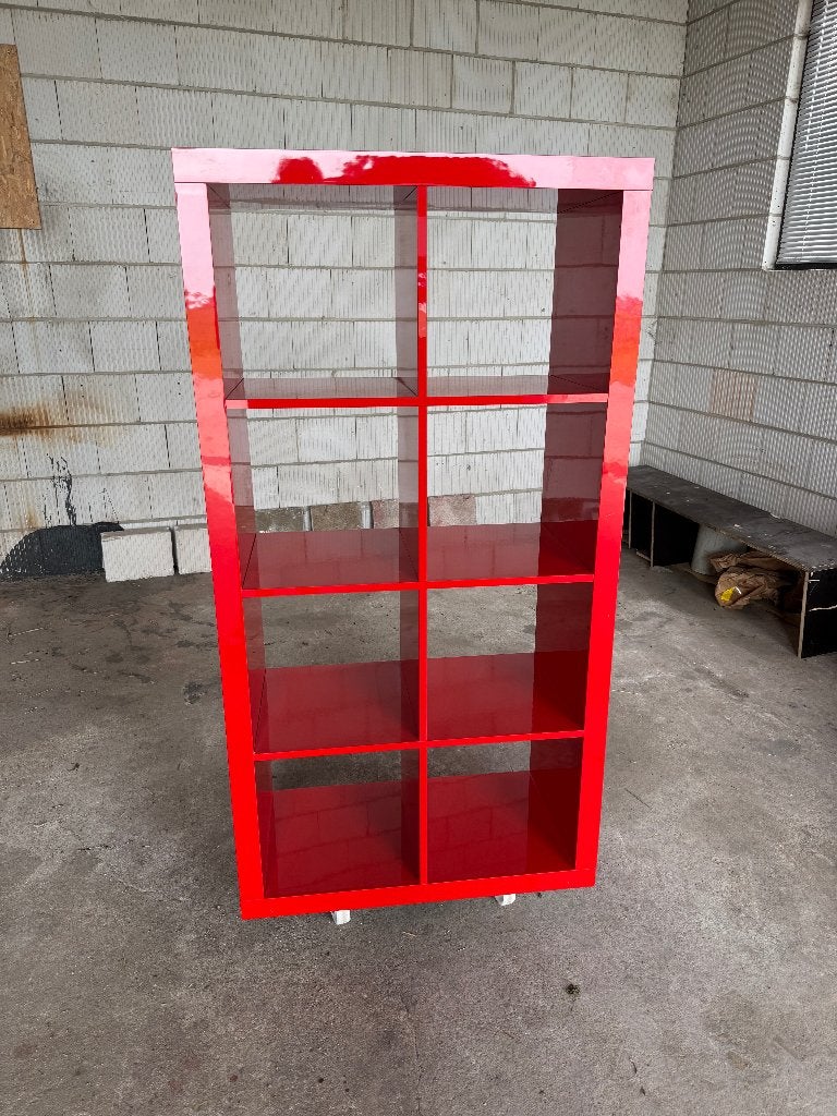 Ikea Kallax kast rood, Huis en Inrichting, Kasten | Kledingkasten, Ophalen, 50 tot 100 cm, Zo goed als nieuw, 150 tot 200 cm